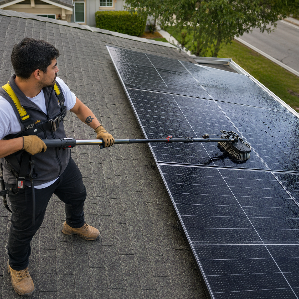 Residential solar panel cleaning in Humboldt County